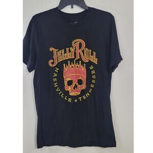 Jelly Roll T-Shirt Womens Large Black Nashville Tennessee Cowgirl Graphic Tee